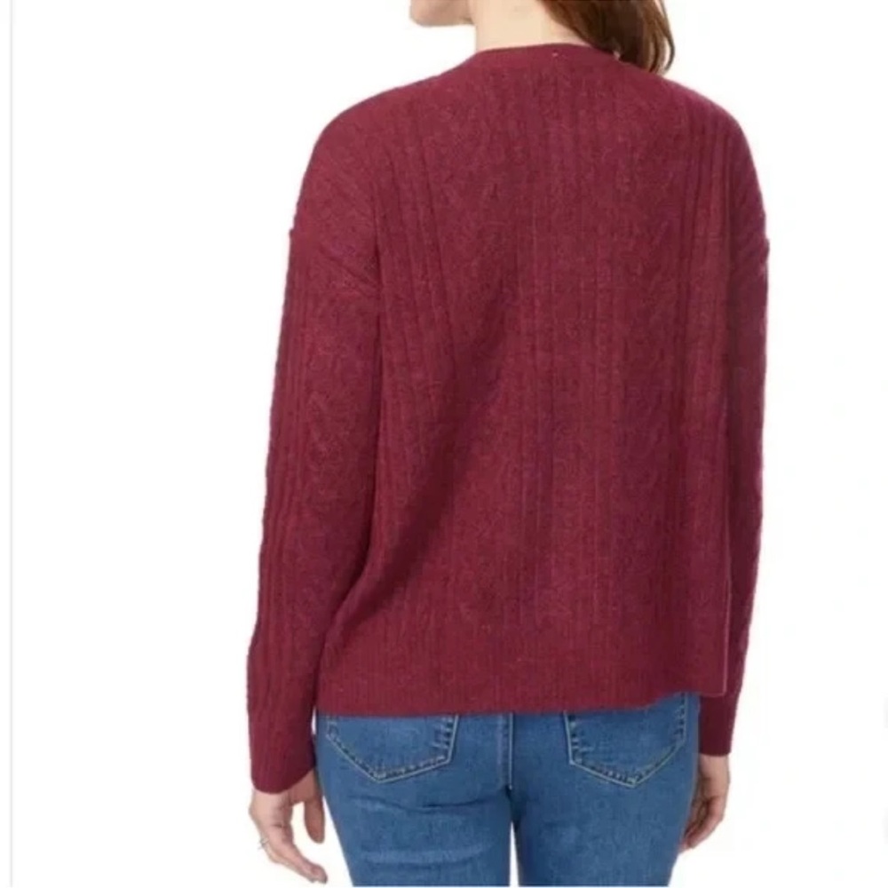 NWT Legendary Outfitters Women's Cozy Cable Knit Sweater,Garnet,Burgundy,SizeXXL - Picture 4 of 13